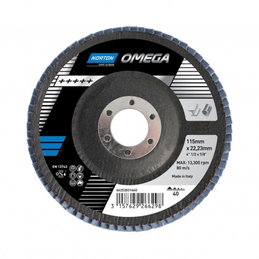 Disco laminas para amoladora Diámetro 115mm Omega Acero-Inox