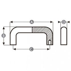 Asa Puente De Aluminio Negro Roscado