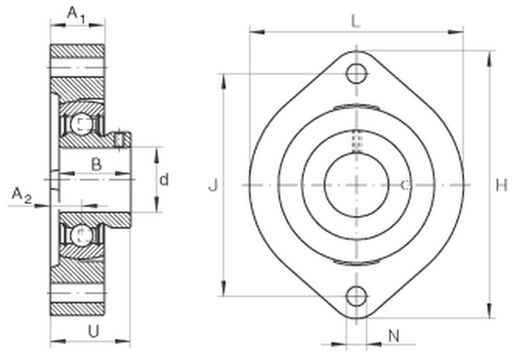 Soporte Rodamiento Brida Flctey 17 Ina
