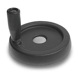 Volante De Disco Negro Con Manilla Giratoria
